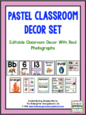 Pastel Classroom Decor Set - Editable