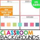 Pastel Classroom Google Slides Templates Editable - Letter