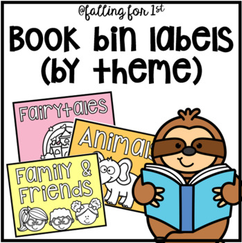 Preview of Pastel Classroom Library Book Bin Labels (by theme)