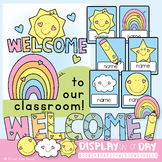 Pastel Classroom Welcome Display - Editable Door or Bullet
