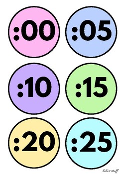 Preview of Pastel Clock Labels