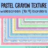 Pastel Crayon Texture Widescreen (16:9) Borders