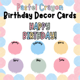 Pastel Crayon Theme Birthday Wall Decor