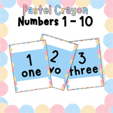 Pastel Crayon Theme Numbers 1-10