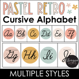 Pastel Cursive Alphabet Posters - Pastel Retro Classroom Decor