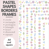 Pastel Cute Colours Shapes Borders, Frames For Commercial 
