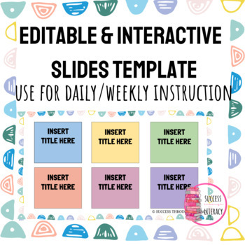Preview of Pastel Daily Interactive Slides Template for Distance Learning