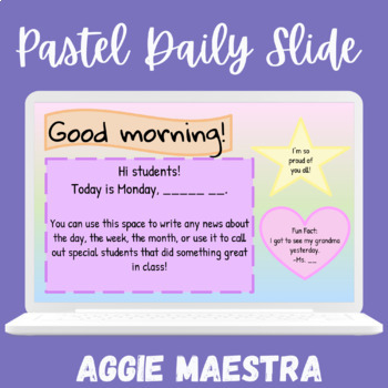 Preview of Pastel Daily Slide