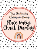 Pastel Dalmatian Spotty BOHO Bundle | Place Value Chart Display