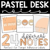 Pastel Desk Notes - TARGET ADHESIVE LABELS - Desk Notes