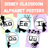 Pastel Disney Character Silhouette Classroom Alphabet Posters