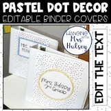 Pastel Dot Binder Covers and Spine Labels