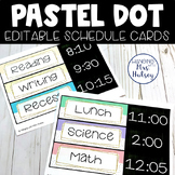 Pastel Dot Class Schedule Cards