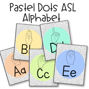 Preview of Pastel Dots ASL Alphabet