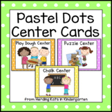 Pastel Dots Pocket Chart Center Cards