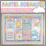 Pastel Dreams Classroom Decor: Editable Posters