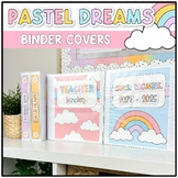 Pastel Editable Binder Covers and Spines | Teacher Binder 