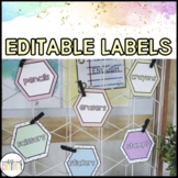 Pastel Editable Labels