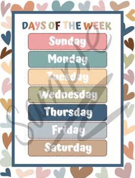 Pastel Everyone is Welcome Days of The Week Poster by Krystal Karas