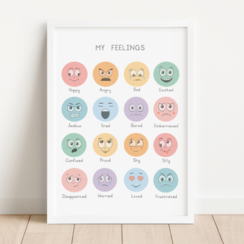 Pastel Feelings and Emotions Poster - Classroom Decor - Boho Classroom