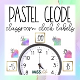 Pastel Geode Clock Labels | Clock Helpers