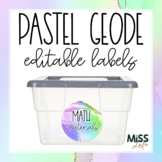Pastel Geode Editable Classroom Labels