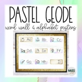 Pastel Geode Word Wall Headers & Alphabet Posters