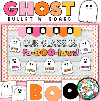 Preview of Pastel Ghost Bulletin Board | Boo Crew! | Halloween Ghost Bulletin Board