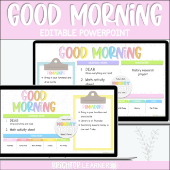 Preview of Pastel Good Morning PowerPoint | Good Morning Slides - Editable Templates