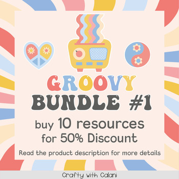 Preview of Pastel Groovy Classroom Theme  Bundle #1 - 100% Editable