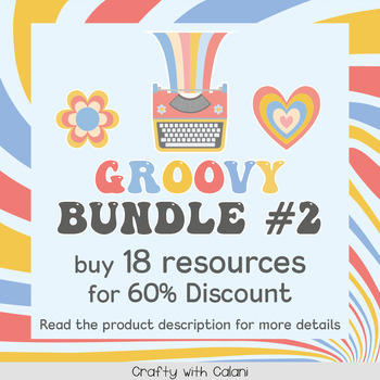 Preview of Pastel Groovy Classroom Theme  Bundle #2 - 100% Editable