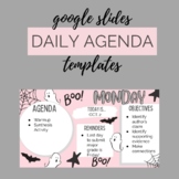 Pastel Halloween Daily Agenda Google Slides - Editable Templates