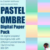 Pastel Ombre Digital Papers - Background - Gradient