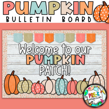 Preview of Pastel Modern Pumpkin Bulletin Board | Hello Pumpkin! | Pumpkin Patch Decor