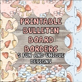 Pastel Mushrooms Bulletin Board Borders