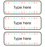 Pastel Name Plates- Can be edited!