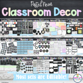 Pastel Neon Classroom Decor HUGE Bundle