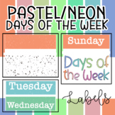 Pastel/Neon - Days of the Week Labels