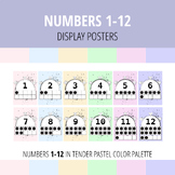 Pastel Numbers 1-12 DISPLAY POSTERS