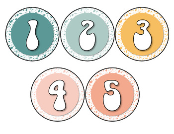 Pastel Paradise Circle Number Labels | 1-100 by Miss Cabrera's Corner