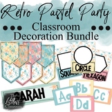 Pastel Party Retro Classroom Decor Bundle | Retro Classroom Theme