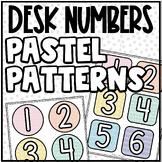 Pastel Patterns Desk/Table Numbers | Classroom Seating Org