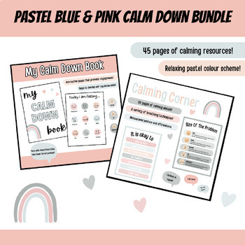Preview of Pastel Pink & Blue Calming Corner/Package Bundle