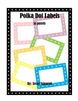Preview of Pastel Polka Dot Labels