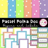 Pastel Polka Dot Labels and Borders