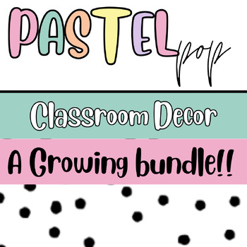 Preview of Pastel Pop Classroom Decor Bundle