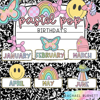 Preview of Pastel Pop Decor Bundle Birthdays