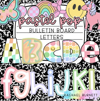 Preview of Pastel Pop Decor Bundle Bulletin Board Letters