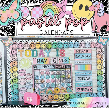 Preview of Pastel Pop Decor Bundle Calendars