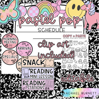 Preview of Pastel Pop Decor Bundle Schedule